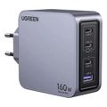 ugreen wall charger x763 nexode pro 160w 325a 1 x usb a 3 x type c with type c cable grey extra photo 1