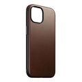 nomad modern leather case brown for iphone 15 plus extra photo 1