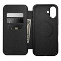 nomad modern leather folio black for iphone 16 plus extra photo 1
