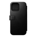 nomad modern leather folio black for iphone 16 pro extra photo 1