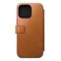 nomad modern leather folio english tan c for iphone 16 pro extra photo 1