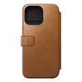 nomad modern leather folio english tan for iphone 15 pro max extra photo 2