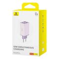 baseus gan6 pro fast charger 65w 2x usb 2x type c star purple extra photo 6