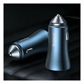 baseus golden contactor pro dual quick car charger usb type c 40w cable 5a lightning blue extra photo 5