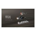 remax rc c070 a c usb a to type c 66w fast charging cable with display extra photo 3
