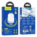 hoco n33 35w 3a multi wall charger 2x type c usb white extra photo 4