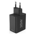 hama fast charger 1x usb c pd 3x usb a mini charger 35 w black extra photo 4