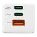 hama fast charger gan 2x usb c 1x usb a mini charger pd 65 w white extra photo 6