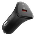 spigen essential 30w car charger ev301 black extra photo 1