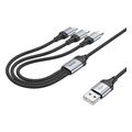 hoco usb a to lightning microusb usb c charging cable x102 3in1 18w 2a 1m black extra photo 1 hoco usb a to lightning microusb usb c charging cable x102 3in1 18w 2a 1m black extra photo 1