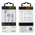 nsp hn25 white in ear akoystika pseires hands free extra photo 1