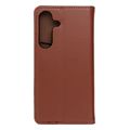 smart pro book leather case for samsung s25 brown extra photo 1