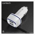 lamtech 2xusb 24a car charger for mobile phones white lam081734 extra photo 3 lamtech 2xusb 24a car charger for mobile phones white lam081734 extra photo 3