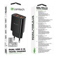 lamtech travel wall charger 21a with 2xusb black lam020748 extra photo 3 lamtech travel wall charger 21a with 2xusb black lam020748 extra photo 3