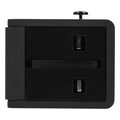 lamtech universal travel adapter with 2 usb ports ac 6a black lam113829 extra photo 2