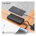 lamtech ultra thin powerbank with type c lightning cables 10000mah 225w black lam114536 extra photo 7