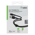 belkin boostcharge flex usb c cable with lightning connector 1m black extra photo 5