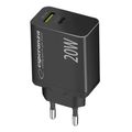 esperanza ezc105k quick power charger 20w usb c pd 20w usb a qc 30 18w black extra photo 3