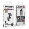 car charger wk 12w dual usb 24a silver wp c25 extra photo 1