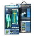 5d full glue tempered glass for iphone 16 black applicator extra photo 1
