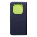 fancy book case for xiaomi redmi note 14 pro 5g 14 pro plus 5g navy lime extra photo 1
