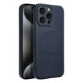 silicone mag cover case compatible with magsafe for iphone 16 pro blue titanium extra photo 2