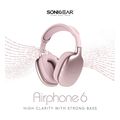 sonicgear bt54 headphones 2024 airphone 6 mauve pink extra photo 1