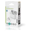 nedis hpbt2425wt fully wireless bluetooth earphones with enc built in microphone white extra photo 3