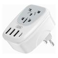 xo wl26 universal antaptoras trofodosias se schuko kai me 4 exodoys 3xusb a 1x usb c extra photo 3