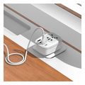 xo wl26 universal antaptoras trofodosias se schuko kai me 4 exodoys 3xusb a 1x usb c extra photo 4