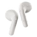 qcy air white semi ear tws earbuds quad mic enc multi point connection leather grain case extra photo 1
