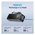 ecoflow rapid power bank black 25000mah 170w 100w built in and retractable cables extra photo 5