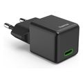 hama fast charger usb c super mini charger pd 25 w black extra photo 1