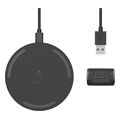 belkin wia001btbk boostcharge 10w wireless charging pad ac adapter not included extra photo 2