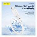 usb 20 cable foneng x120 silicone usb c to lightning pd 27w 1m white extra photo 1