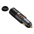 baseus car charger share together 120w 3a 2 x usb a 1 x extender black ccbt d0g extra photo 3