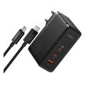 baseus wall charger gan5 pro 160w 5a 1 x usb a 2 x type c with type c cable black extra photo 1 baseus wall charger gan5 pro 160w 5a 1 x usb a 2 x type c with type c cable black extra photo 1