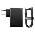 baseus wall charger gan5 pro 160w 5a 1 x usb a 2 x type c with type c cable black extra photo 6 baseus wall charger gan5 pro 160w 5a 1 x usb a 2 x type c with type c cable black extra photo 6