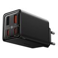 baseus wall charger gan6 pro 100w 325a 2 x usb a 2 x type c with type c cable black extra photo 1