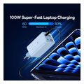 baseus wall charger gan6 pro 100w 325a 2 x usb a 2 x type c with type c cable blue extra photo 4 baseus wall charger gan6 pro 100w 325a 2 x usb a 2 x type c with type c cable blue extra photo 4