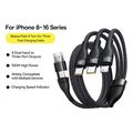 baseus flash series iii 3in1 100w 5a usb a type c to lightning 2 x type cable 15m black extra photo 5 baseus flash series iii 3in1 100w 5a usb a type c to lightning 2 x type cable 15m black extra photo 5