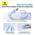 baseus display 2 12w 24a usb a to lightning cable 1m blue extra photo 4