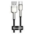 baseus cafule metal series 66w 6a usb a to type c cable 025m black extra photo 2 baseus cafule metal series 66w 6a usb a to type c cable 025m black extra photo 2