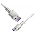 baseus cafule metal series 66w 6a usb a to type c cable 1m white extra photo 1 baseus cafule metal series 66w 6a usb a to type c cable 1m white extra photo 1