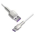 baseus cafule metal series 66w 6a usb a to type c cable 2m white extra photo 6