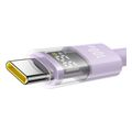 baseus display 2 100w 5a usb a to type c cable 2m purple extra photo 2 baseus display 2 100w 5a usb a to type c cable 2m purple extra photo 2