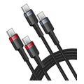 baseus cafule 100w 5a type c to type c cable 1m 2 pack red extra photo 1 baseus cafule 100w 5a type c to type c cable 1m 2 pack red extra photo 1
