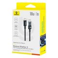 baseus display 2 100w 5a type c to type c cable 1m black extra photo 5