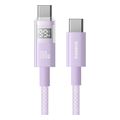 baseus display 2 100w 5a type c to type c cable 1m purple extra photo 1