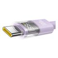 baseus display 2 100w 5a type c to type c cable 1m purple extra photo 5